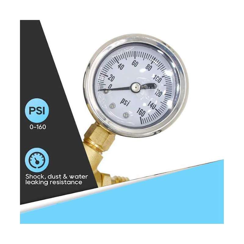Adjustable Water Pressure Regulator Rv Brass Water Pressure Reducer with Gauge and Inlet-screened F