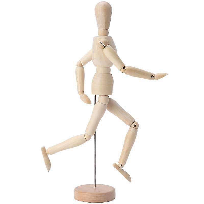 Adjustable Wooden Doll Ornaments Ornaments Room Office Wooden Hand-Painted Manikin Ornaments-Mini