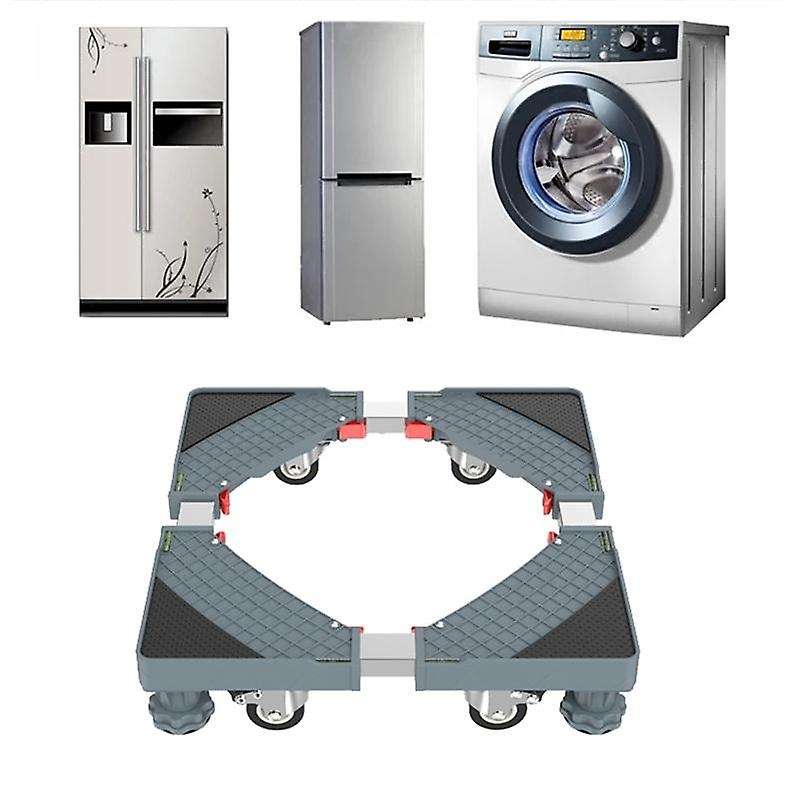 Adjustable Washing Machine Stand with Wheels Non-Slip Anti-Vibrator Mobile Base for Washing Machine
