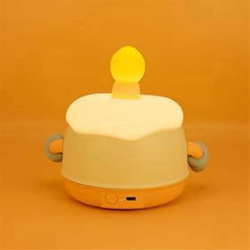 Adorable Rechargeable Led Night Lamp for Kids Bedrooms Soft Silicone Touch Lamp with Warm Light Birt