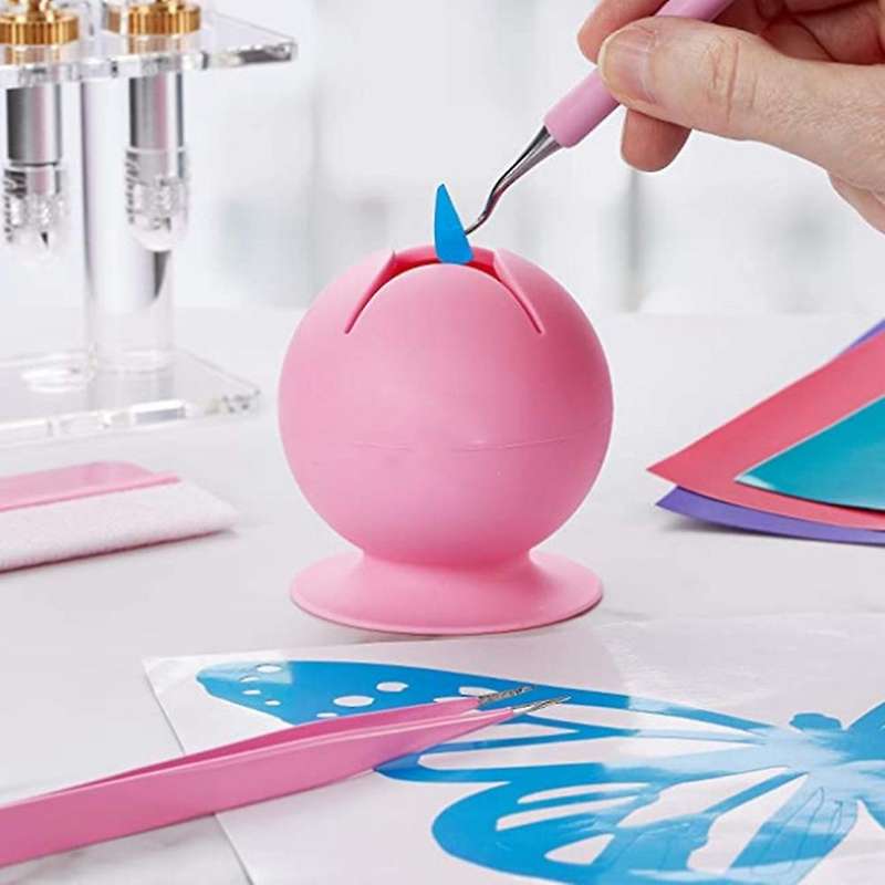 Adsorption Vinyl Weeder Waste Collector (Pink)