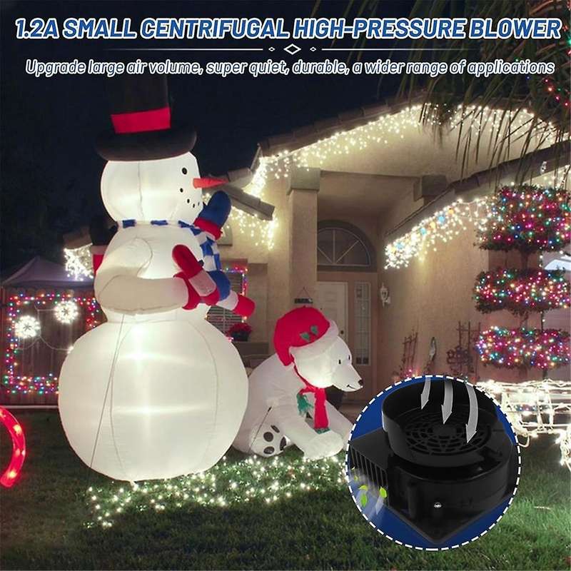 Air Blower for Inflatables Inflatable Fan with 3 LED Light Strings for Halloween Christmas Festival