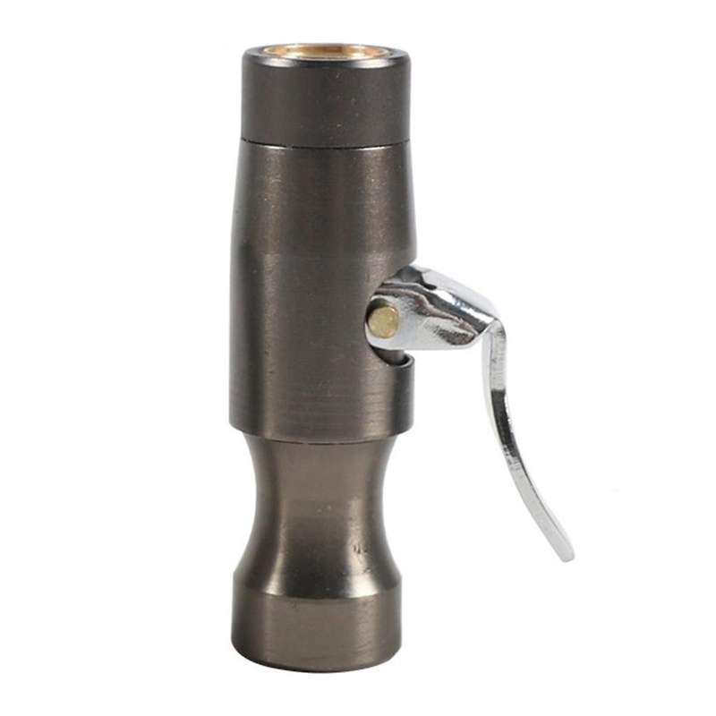 Air Chuck Open Flow Double Jaws Lock on Tire Chuck with Clips for Inflator Gauge Compressor Accessor