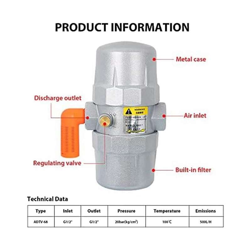 Air Compressor Or Gas Tank Pneumatic Automatic Drain 1/2 Inch Npt Drain Valve Electronic Drain Valv
