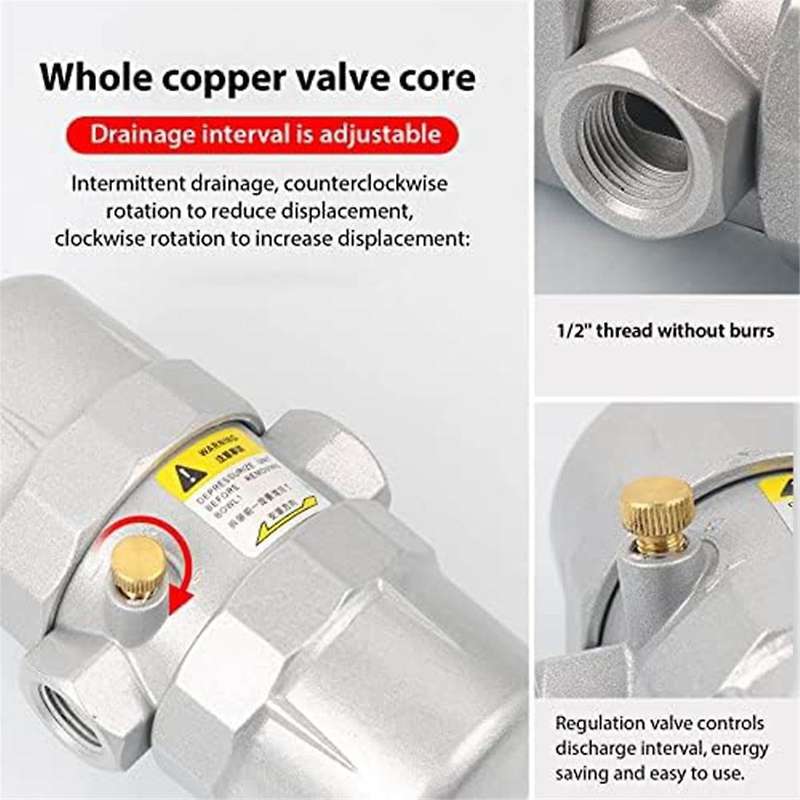 Air Compressor Or Gas Tank Pneumatic Automatic Drain 1/2 Inch Npt Drain Valve Electronic Drain Valv