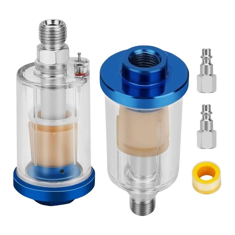 Air Compressor Water Oil Separator Filter, Separator Painting Sprayer Oil Water Separator, 1/4 Inch