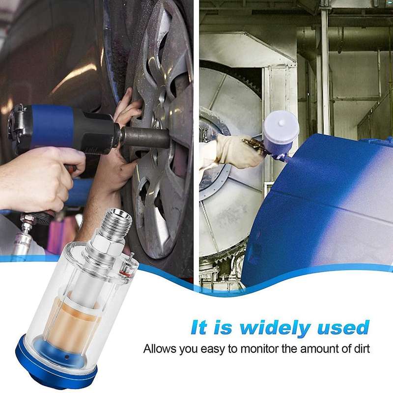 Air Compressor Water Oil Separator Filter, Separator Painting Sprayer Oil Water Separator, 1/4 Inch