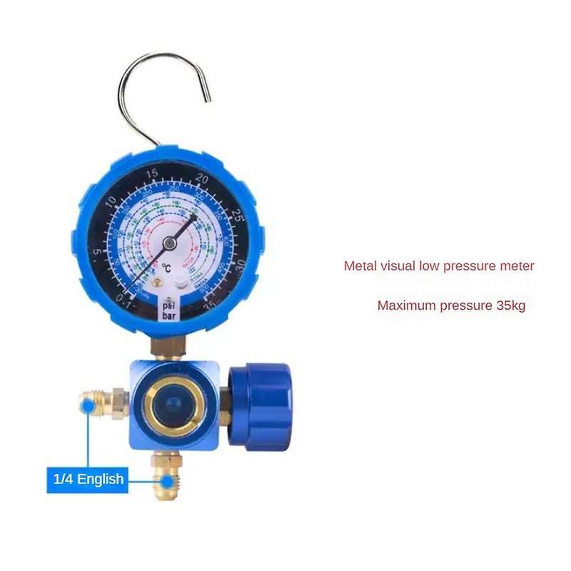 Air Condition Gauge for R410A R22 R134A R404A Refrigerants Manifold Gauge Manometer Valve with Visua