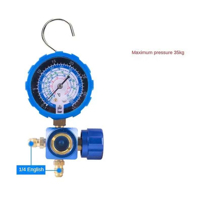 Air Condition Gauge for R410A R22 R134A R404A Refrigerants Manifold Gauge Manometer Valve with Visua