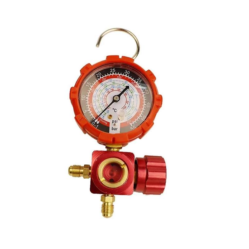 Air Condition Gauge for R410A R22 R134A R404A Refrigerants Manifold Gauge Manometer Valve with Visua