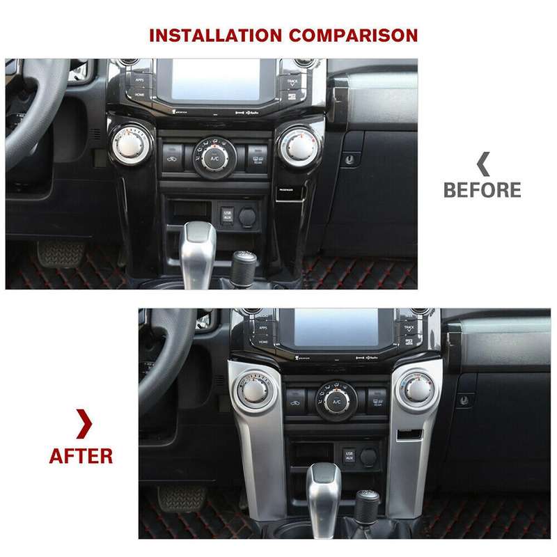 Air Conditioner Center Control Decor Cover Trim Panel for 4Runner 2010-2020