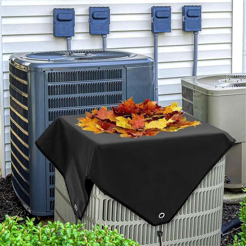 Air Conditioner Cover for Outside Units, Black Snow-resist Winter Waterproof Outdoor Ac Cover (black