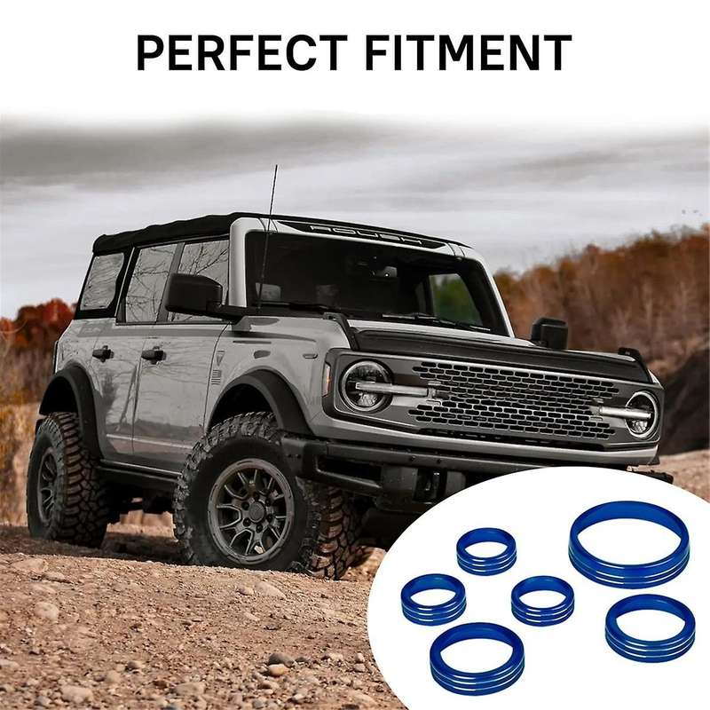 Air Conditioner Headlight Switch Knob Wheel Drive Trailer Gear Switch Knob Cover for 2021-2023 (blu