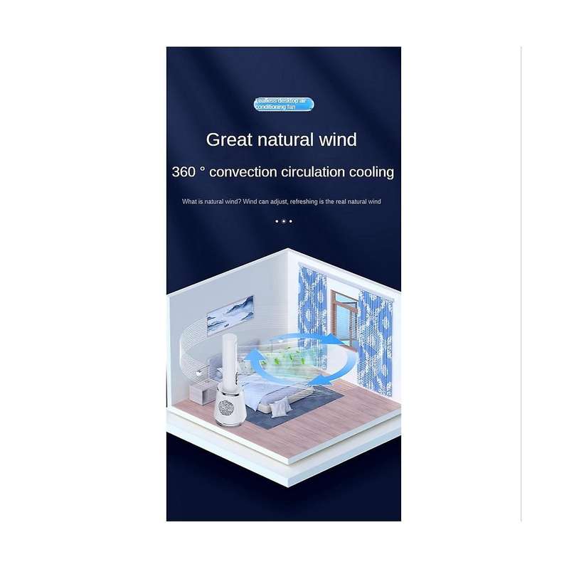 Air Conditioner Fan Usb Water Mist Fan Personal Air Cooling Leafless Fan Desktop Humidification Des