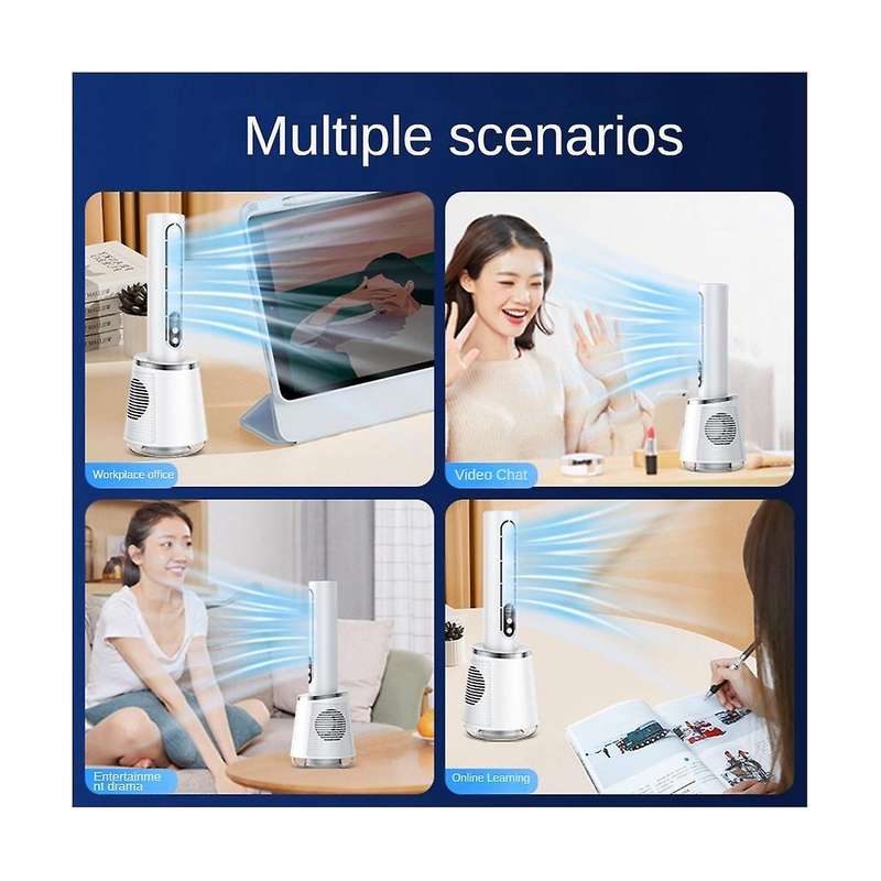 Air Conditioner Fan Usb Water Mist Fan Personal Air Cooling Leafless Fan Desktop Humidification Des
