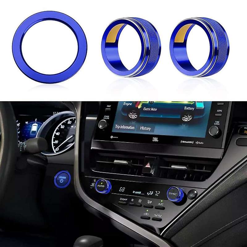 Air Conditioning AC Knob Button Cover for 2021 2022 Engine Start Switch Cover Trim Sticker Accessori