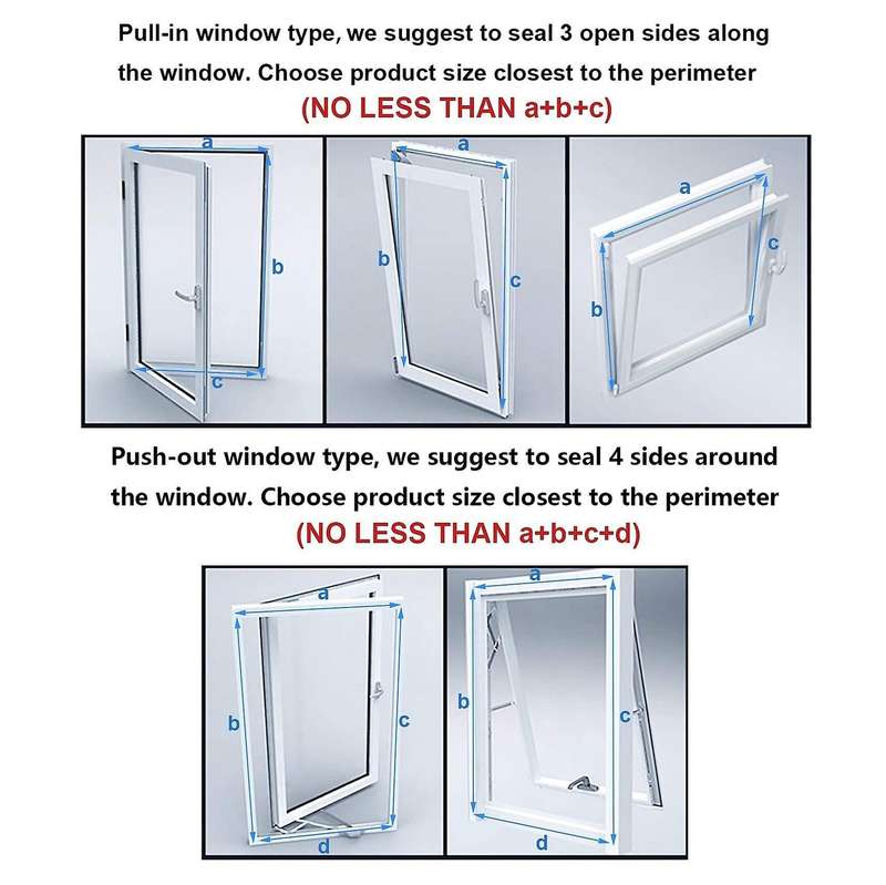 Air Conditioner Window Seal, Window Seal for Portable Air Conditioner and Tumble Dryer, Works, Air