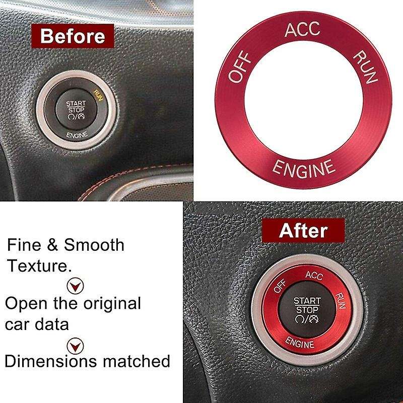 Air Conditioning Button Cover & Engine Start Button Knob Trim for 2015-2020 Charger