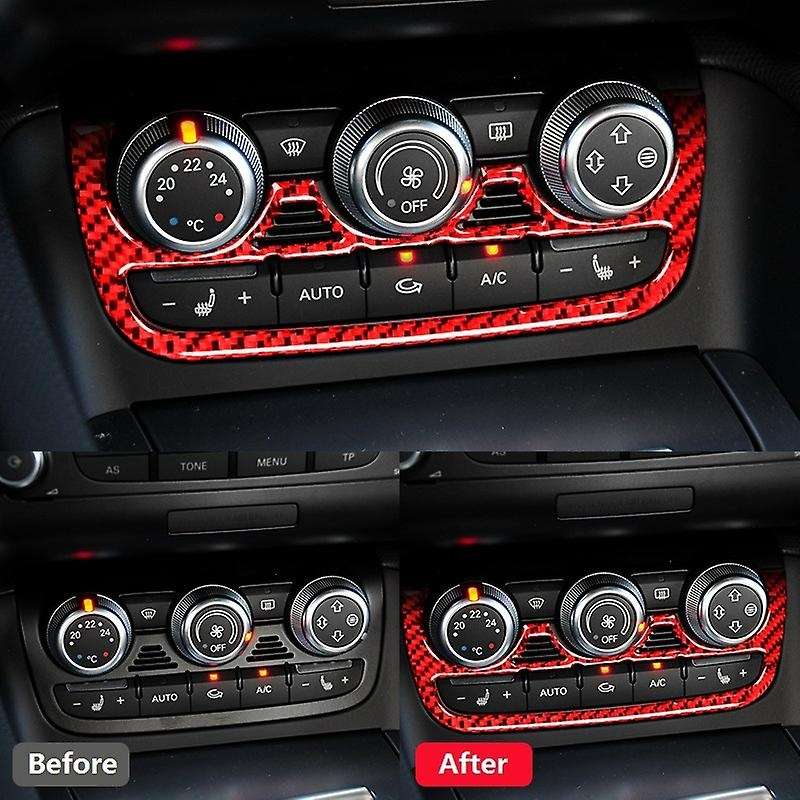 Air Conditioning Control Button Panel Cover Sticker Carbon Fiber for - TT 8N 8J MK123 TTRS 2008-2014
