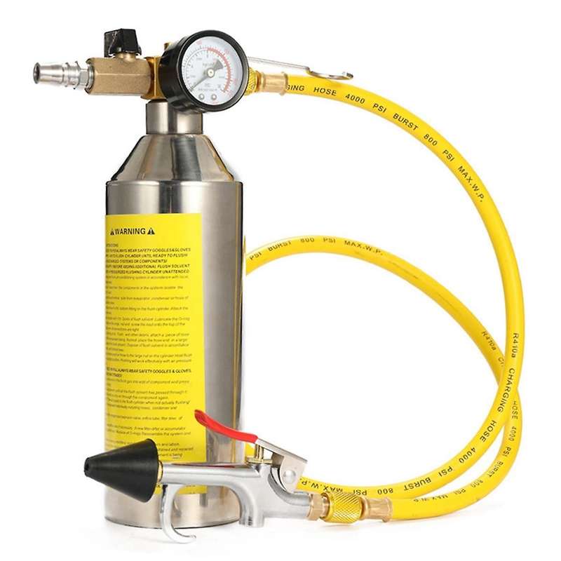 Air Conditioning Flushing Kit, Car Air Conditioning Pipe Cleaning Tool Set, R134A Air Conditioning S