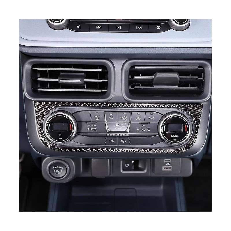 Air Conditioning Mode Panel Trim Decal Stickers for 2022 2023 Accessories - Soft Carbon Fiber