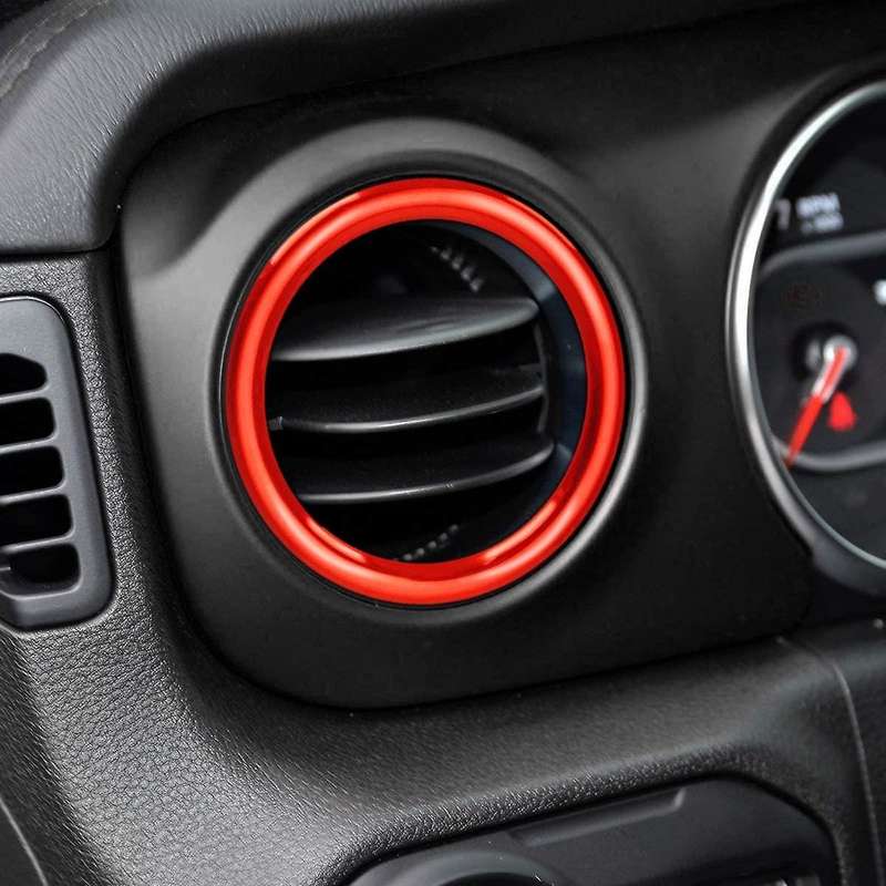 Air Conditioning Vent Outlet Trim for JL JT 2018-2021 Accessories Dashboard Decoration Cover Ring Re