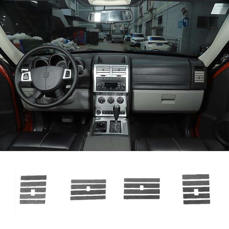 Air Conditioning Vent Outlet Louver Cover Trim for Nitro 2007-2012 Interior Accessories (Silver)