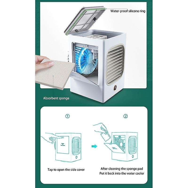 Air Cooler Mini Fan Portable Airconditioner for Room Home Air Cooling Desktop Charging Air Condition