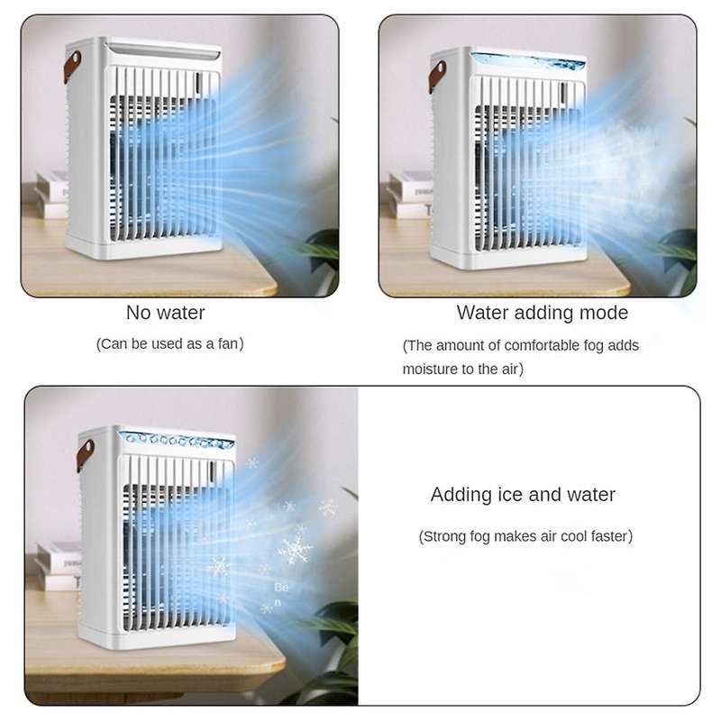 Air Cooler Humidifier with 5 Speeds 7 Color Light Personal Air Conditioner Fan for Room Office