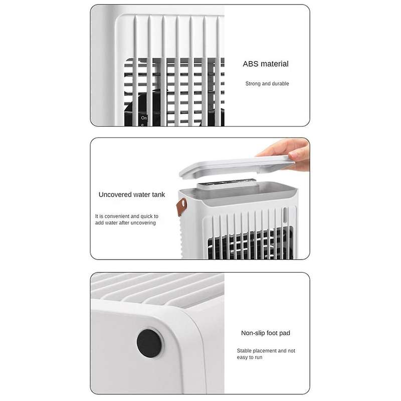 Air Cooler Humidifier with 5 Speeds 7 Color Light Personal Air Conditioner Fan for Room Office
