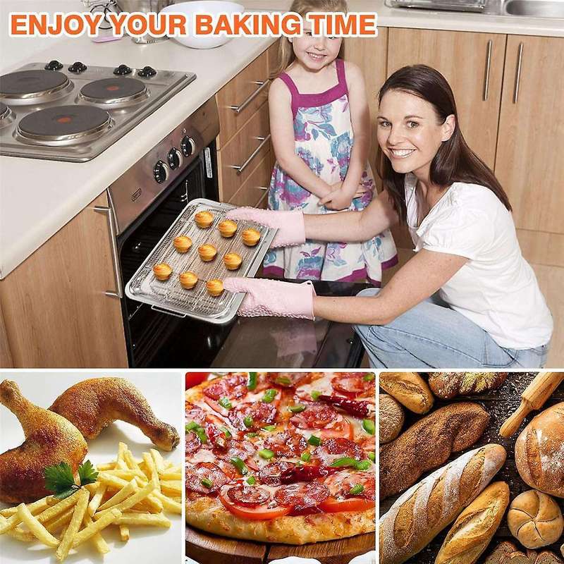 Air Fryer Basket for Oven Stainless Steel, Air Fryer Accessories Oven Rack and Crisper Tray, Nonstic