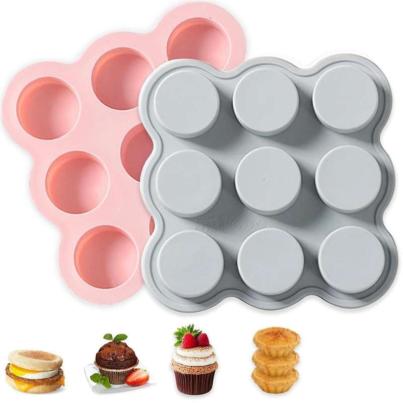Air Fryer Egg Mold, Reusable Air Fryer Muffin Pan, Non-Stick Mini Muffin Pan for Air Fryer, Microwav