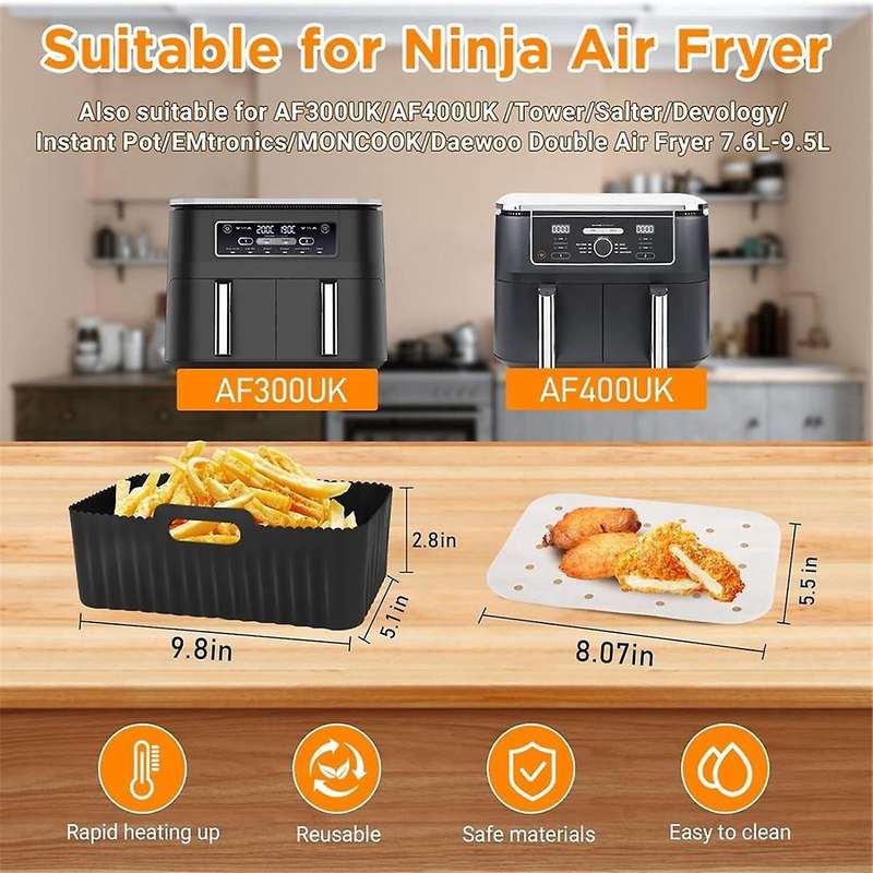 Air Fryer Accessories, for Ninja Air Fryer Af300uk Af400uk/tower T17088//devology, Silicone Air Frye