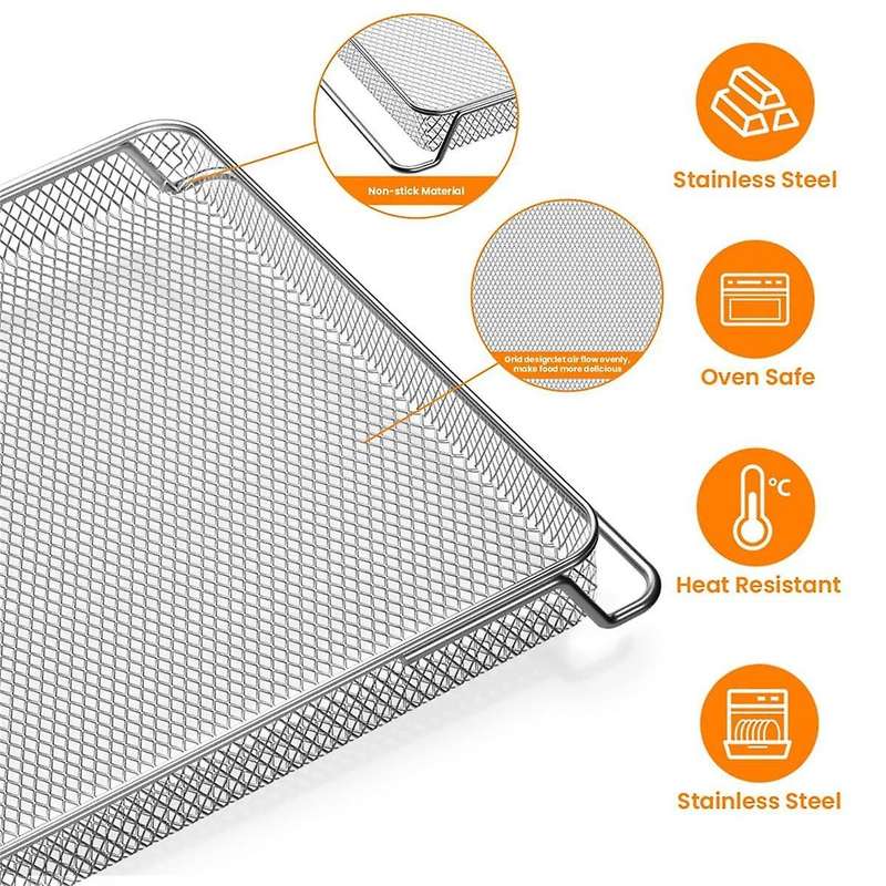 Air Fryer Oven Basket, Replacement Baking Trays for DT201/DT251 Foodi Digital Air Fryer Oven