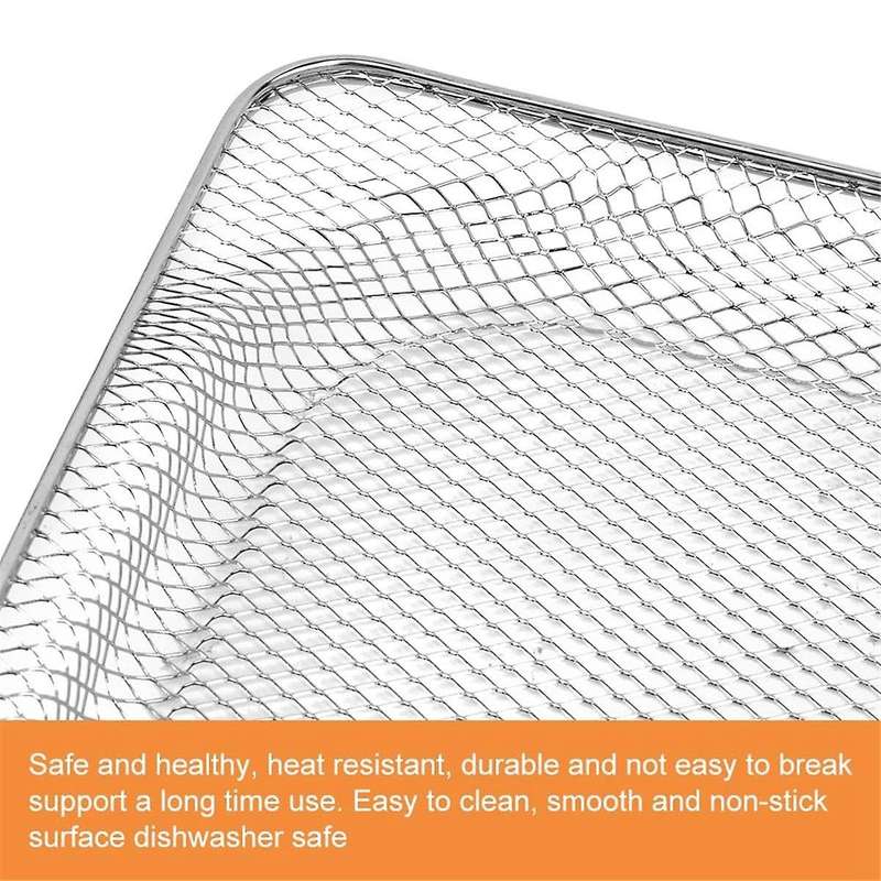 Air Fryer Oven Basket Air Fryer Basket Rack Washable Dehydrator Rack Removable Oven Mesh Basket for