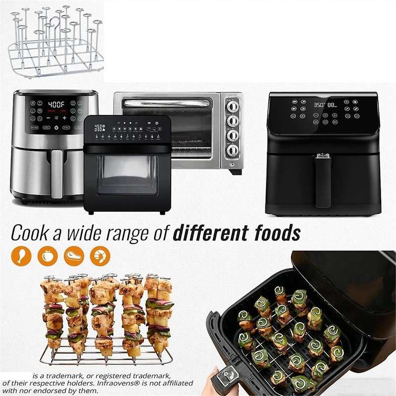 Air Fryer Rack for Foodi DZ201, Kabobs and Rib Barbecue BBQ Rack