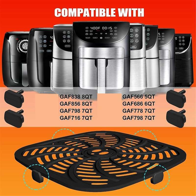 Air Fryer for GAF686 GAF798 GAF838 Air Fryer Oven Etc, 12PCS Silicone Air Fryer Replacement Parts Ta