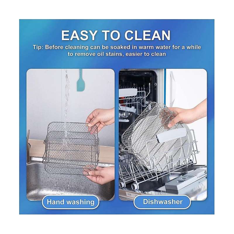 Air Fryer Rack for 5.5l Air Fryer, 2 Tier Air Fryer Grill/shelf/dehydrator Rack Square ,air Fryer Ac