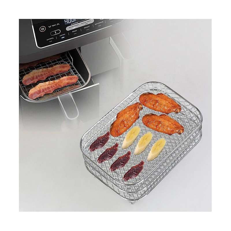 Air Fryer Rack for Ninja Dual Basket, 3 Layers, Stacking Bacon Racks, Air Fryer Accessories for Ninj