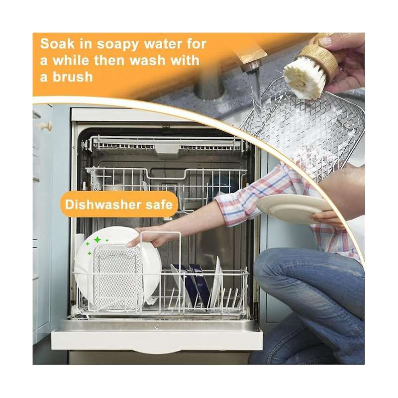 Air Fryer Rack for Ninja Dual Basket, 3 Layers, Stacking Bacon Racks, Air Fryer Accessories for Ninj