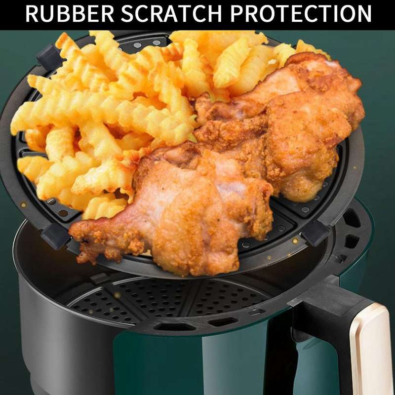 Air Fryer Rubber Bumpers,Air Fryer Tray Rubber Replace Parts Accessories,Non-Scratch Protective Cov