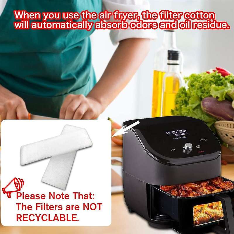 Air Fryer Replacement Filters, Filters Accessories Compatible for Instant Air Fryer Vortex Plus 6QT