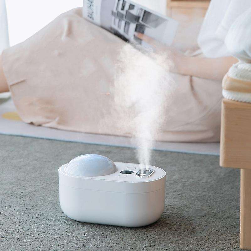 Air Humidifier Purifier Double Spray Cool Mist 1L Large Capacity with LED Night Lights Projection Hu