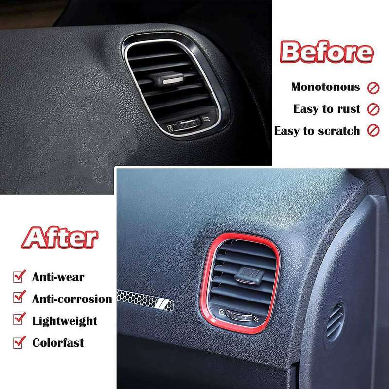 Air Outlet Trim Cover Air Conditioner Center Control AC Panel Vent Trim for 2015-2021 Charger Access