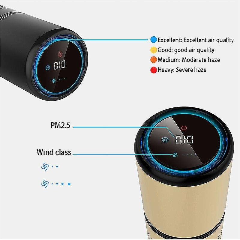 Air Purifier Air Car Air Purifier Infrared Sensor Air Cleaner for Car Home Office(Black)