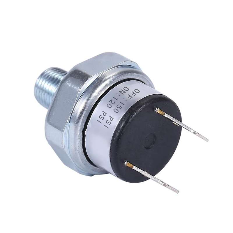 Air Pressure Switch 120-150 PSI Pressure Switch 1/8in-27 NPT DC24V 12V Pressure Switch Air Compress