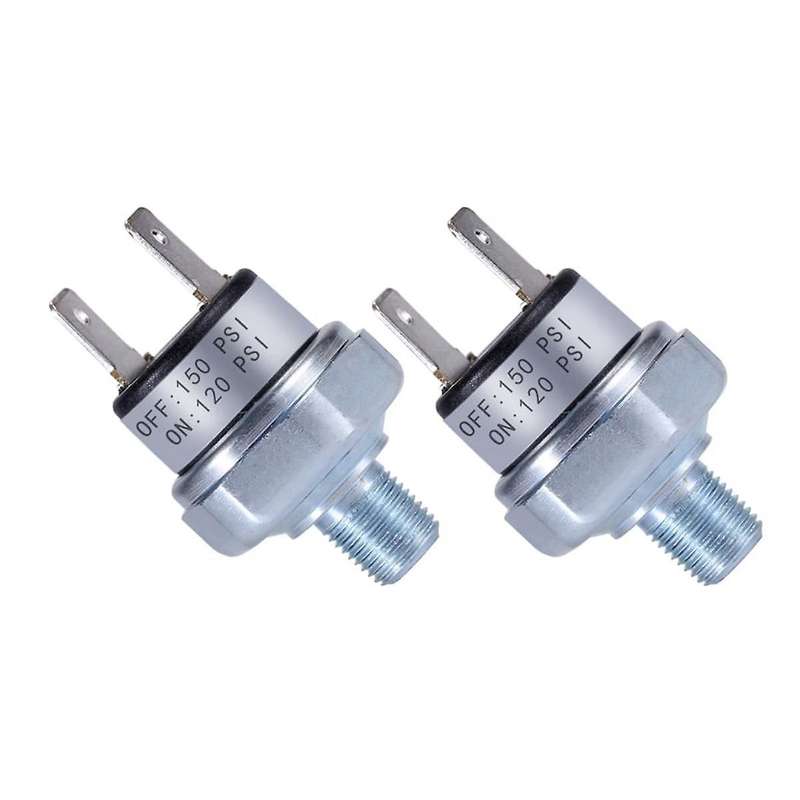 Air Pressure Switch 120-150 PSI Pressure Switch 1/8in-27 NPT DC24V 12V Pressure Switch Air Compress