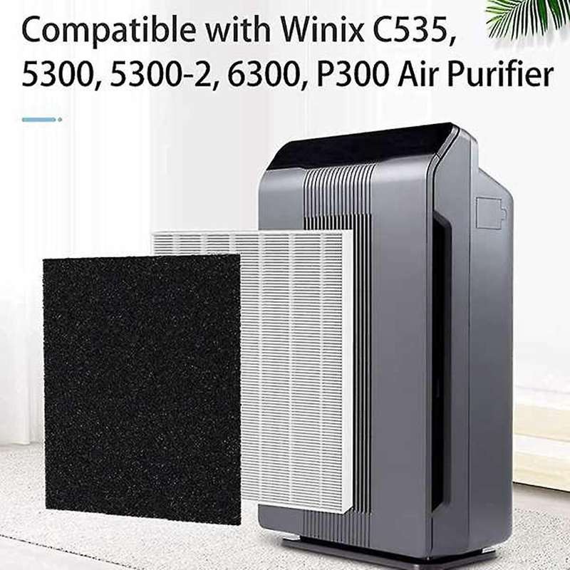 Air Purifier Filter,HEPA Filter+Carbon Pre-Filters for 115115,Filter A,5300 6300 5300-2 P300 Plasma