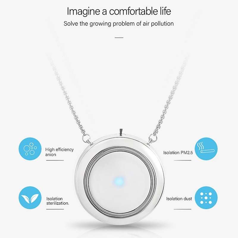Air Purifier Hanging Neck USB Purified Air No Radiation Mute for Adults and Children Portable Air Pu