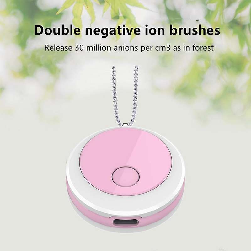 Air Purifier Necklace Mini USB Wearable Air Purifier Negative Ion Generator No Radiation Low Noise -